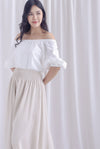 Mozella Two Way Off Shoulder Top In White