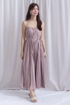 Penelope Multi Pleats Spag Jumpsuit In Blush