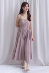 Penelope Multi Pleats Spag Jumpsuit In Blush
