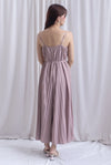 Penelope Multi Pleats Spag Jumpsuit In Blush