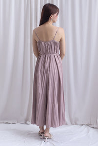 Penelope Multi Pleats Spag Jumpsuit In Blush