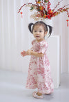 *KIDS* TDC Basha Smocked Ruffle Dress In Pink Porcelain