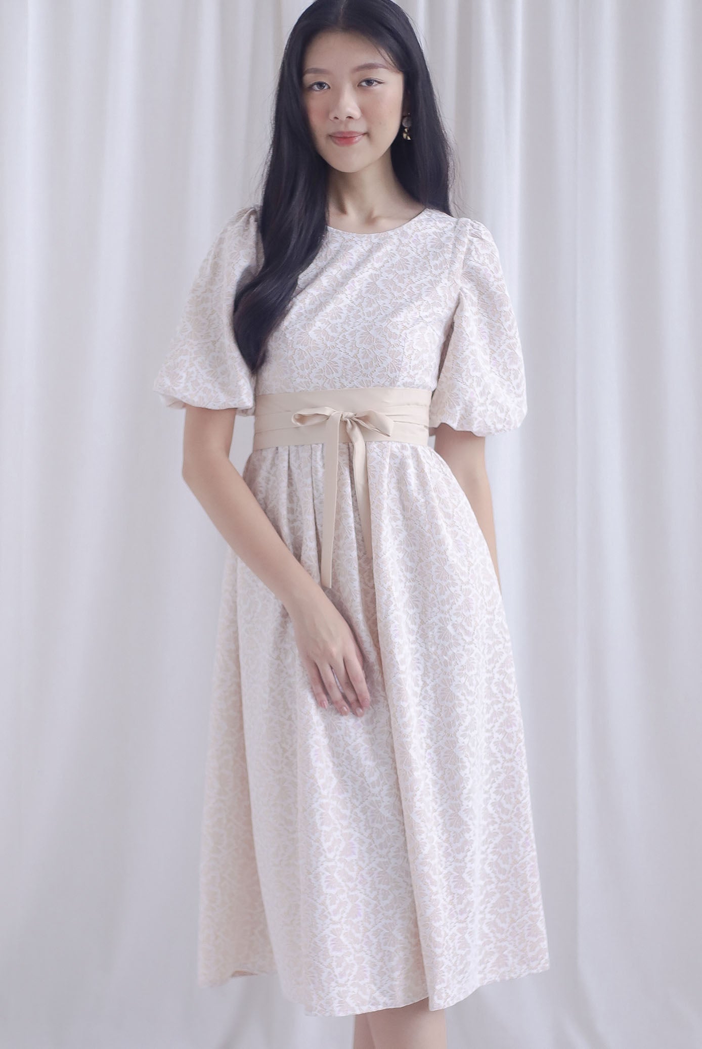 Primrose Two Ways Sleeve Lace Maxi Dress In White