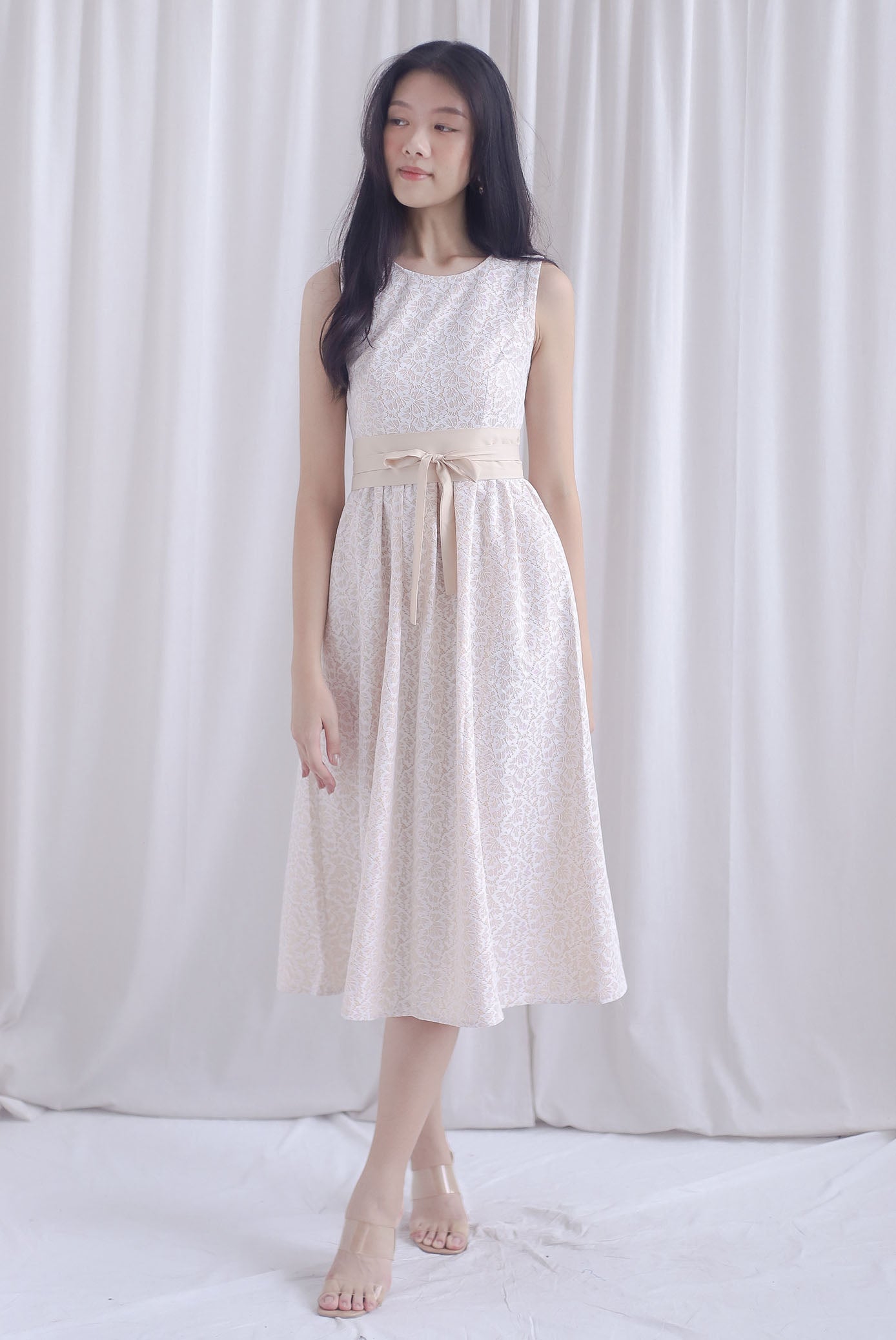 Primrose Two Ways Sleeve Lace Maxi Dress In White