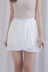 Rory Pleated Overlap Skort In White