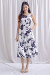 Starley Tiered Floral Maxi Dress In White