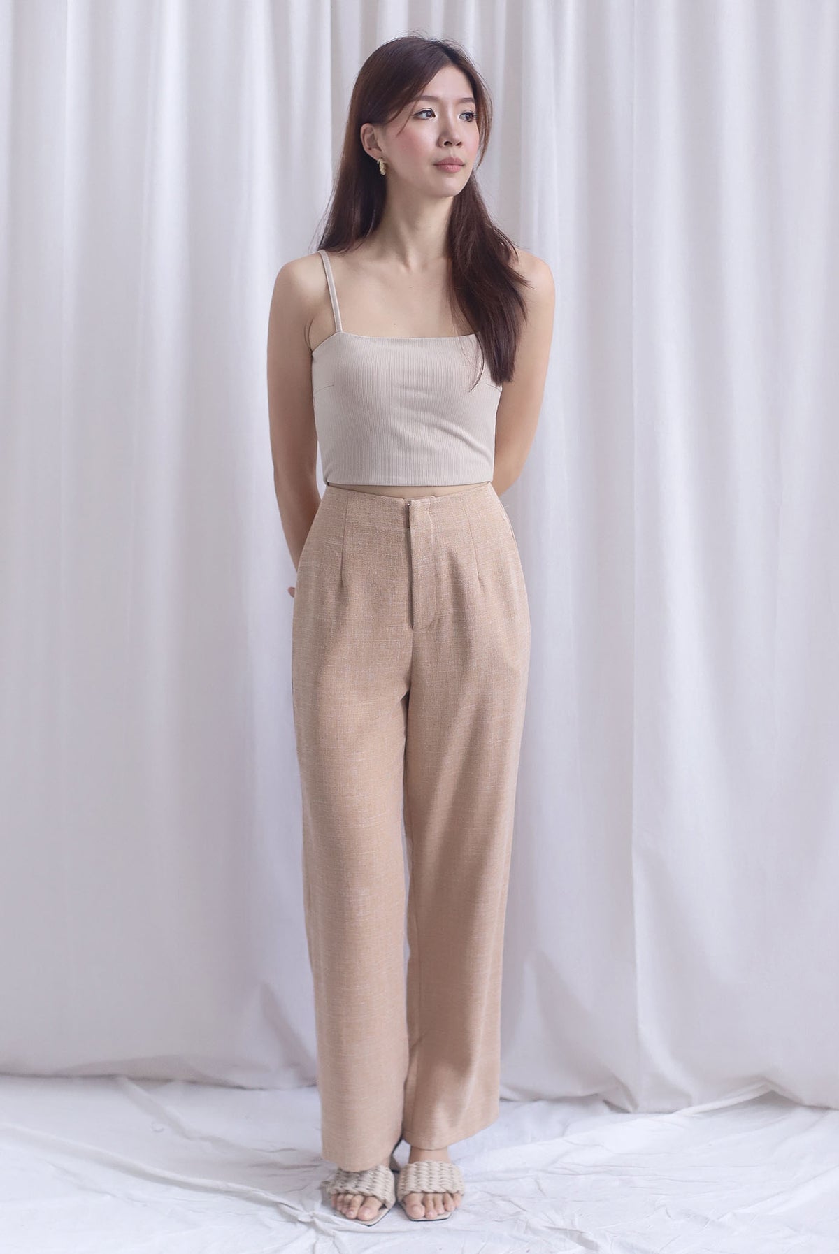 Steffi Tweed Pants In Ecru