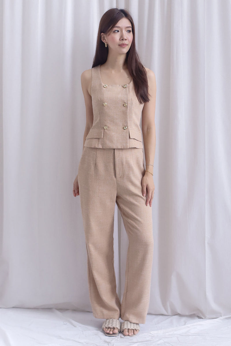 Steffi Tweed Pants In Ecru