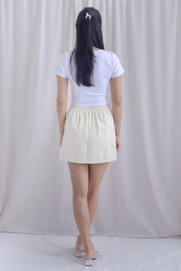 Stevie Cargo Drawstring Skorts In Cream