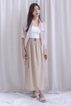 TDC Bailey Oversized Drawstring Shirt In Ecru