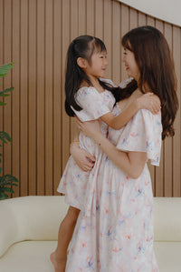 TDC Henrietta Multi Way Smocked Maxi Dress In Misty Rose