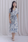 TDC Lovie Chinoiserie Buttons Drawstring Dress