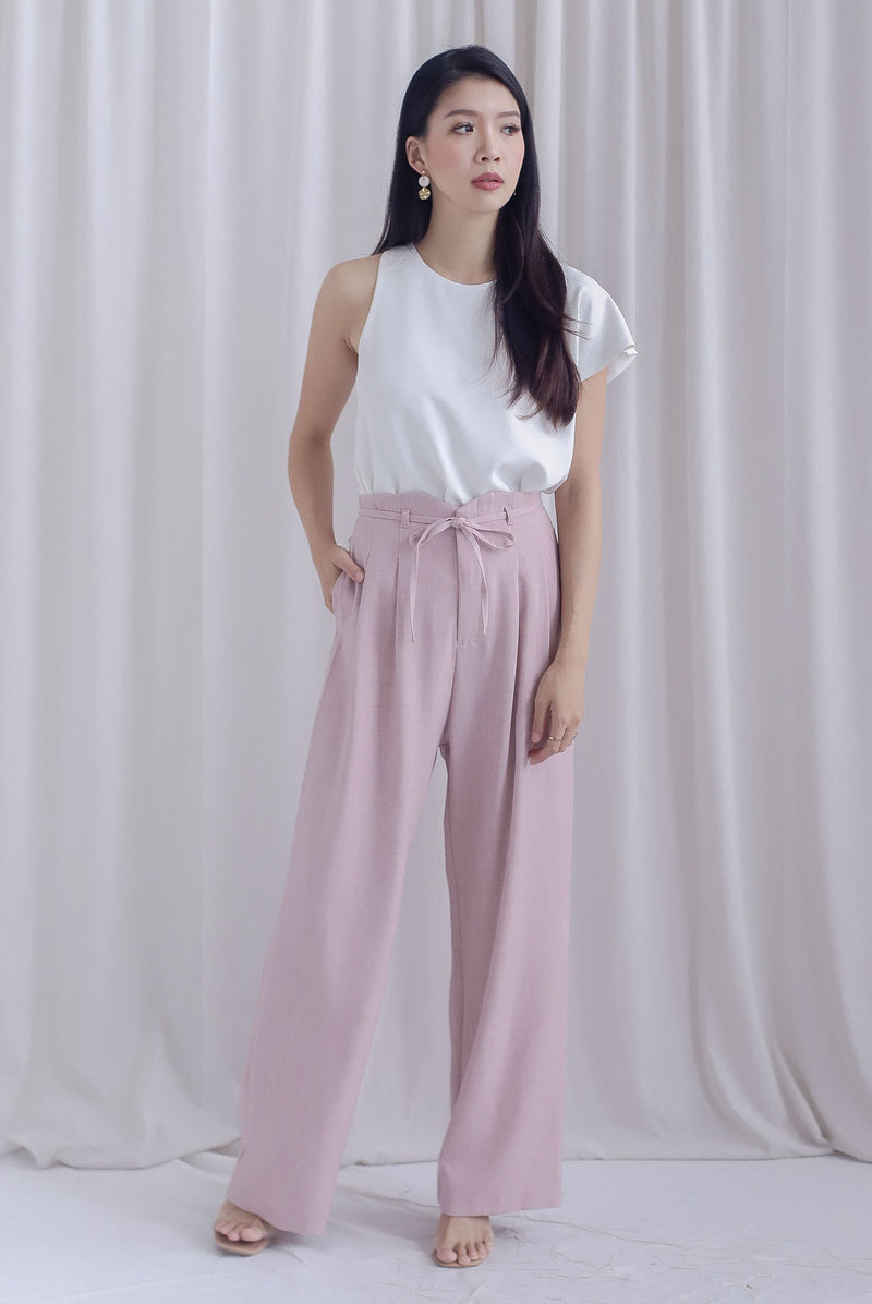 TDC Marlo Tux Waist Pants In Pink