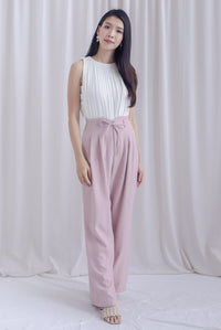 TDC Marlo Tux Waist Pants In Pink