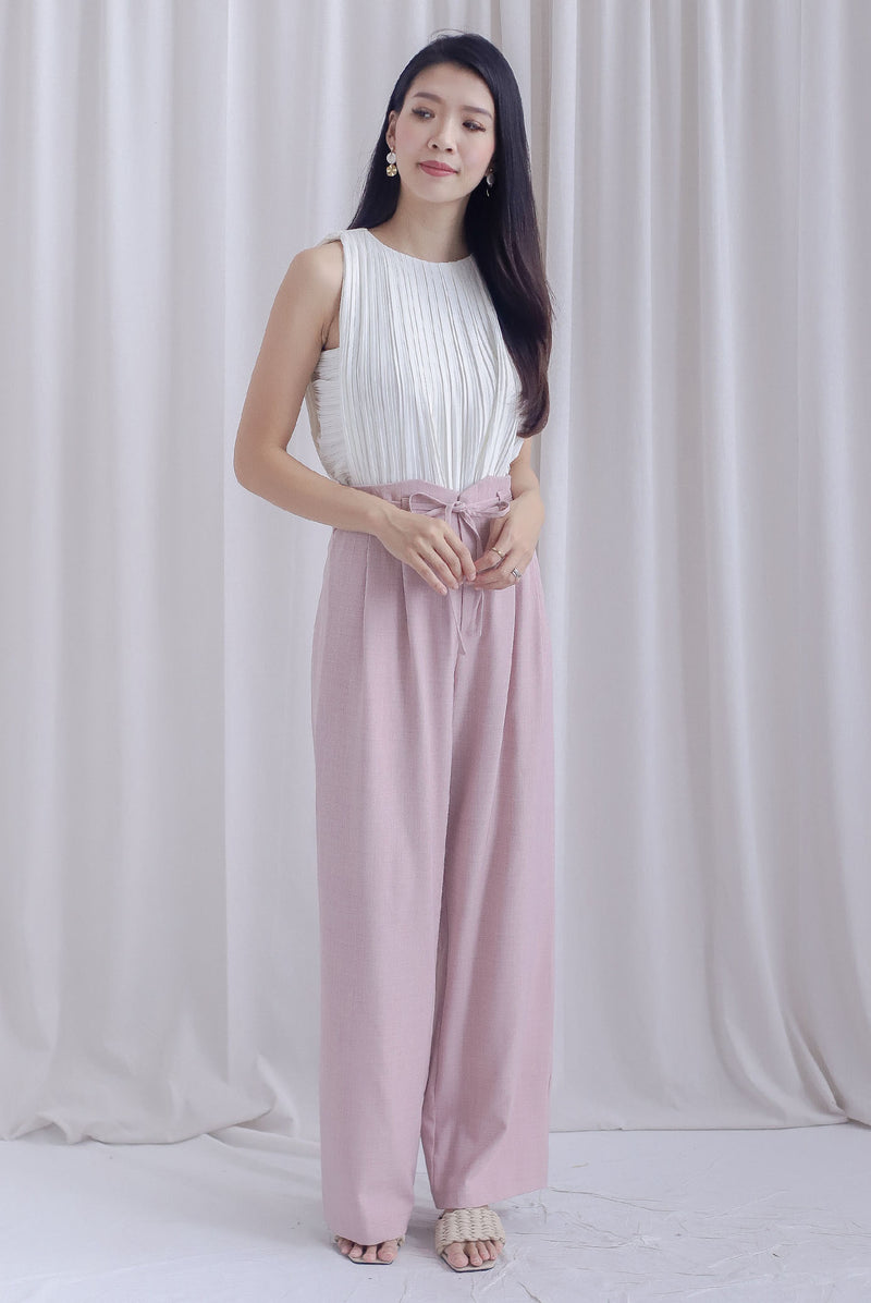 TDC Marlo Tux Waist Pants In Pink