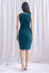 TDC Montrel Classic Work Dress In Forest Green