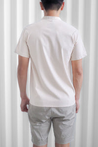 TDC Nordin Men Shirt In Ecru/Orange Pale