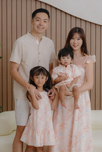 TDC Nordin Men Shirt In Ecru/Orange Pale