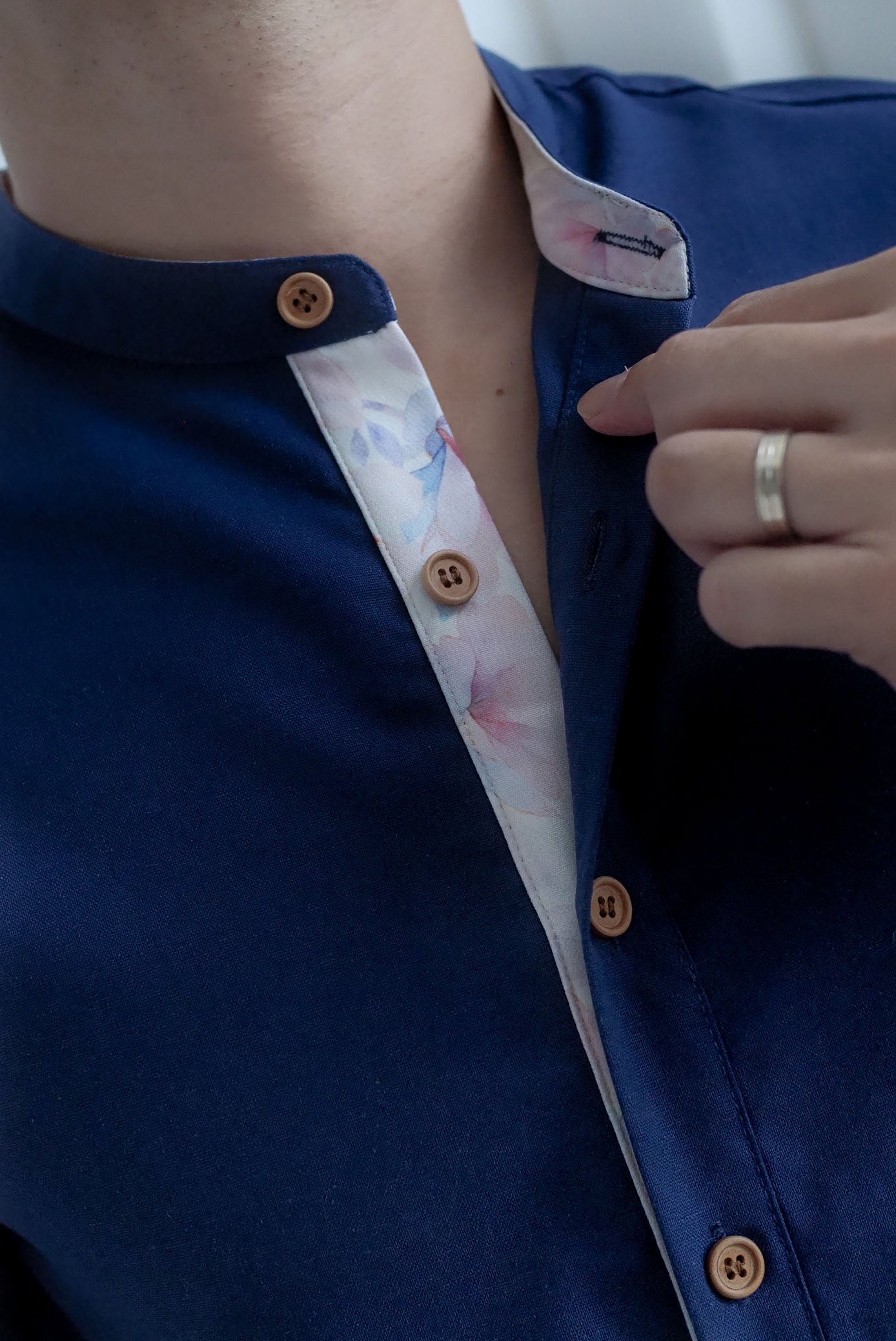 TDC Nordin Men Shirt In Navy/Misty Rose