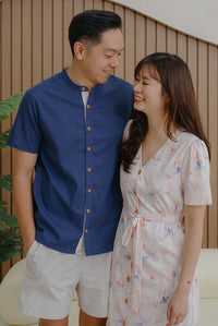 TDC Nordin Men Shirt In Navy/Misty Rose