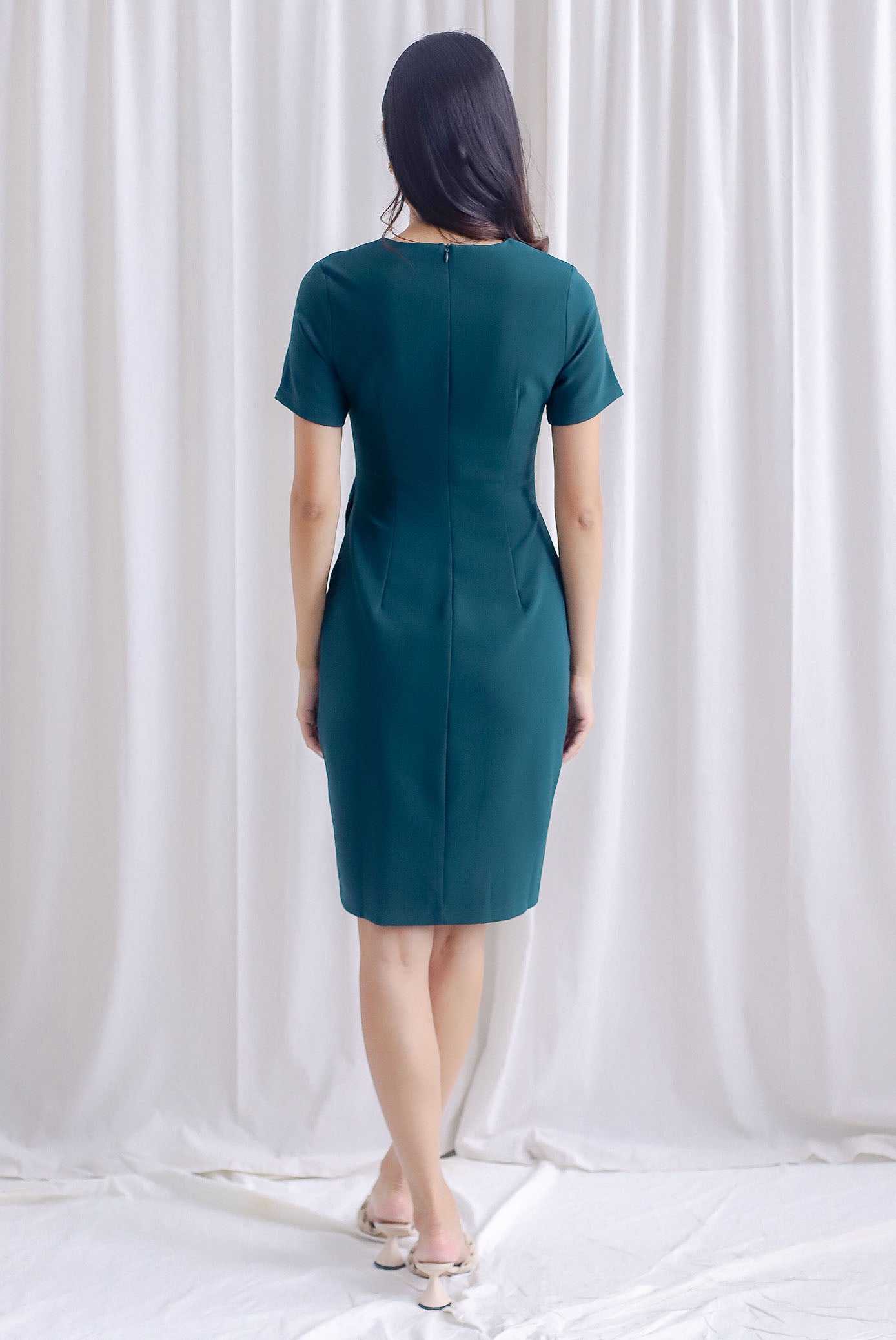 Forest green outlet pencil dress