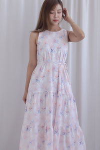TDC Scottie Two Ways Tiered Maxi Dress In Misty Rose