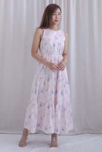 TDC Scottie Two Ways Tiered Maxi Dress In Misty Rose