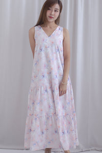 TDC Scottie Two Ways Tiered Maxi Dress In Misty Rose