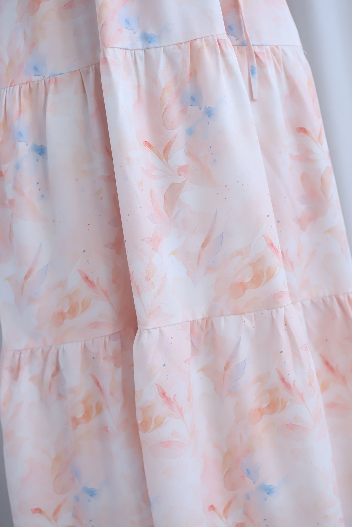 TDC Scottie Two Ways Tiered Maxi Dress In Orange Pale