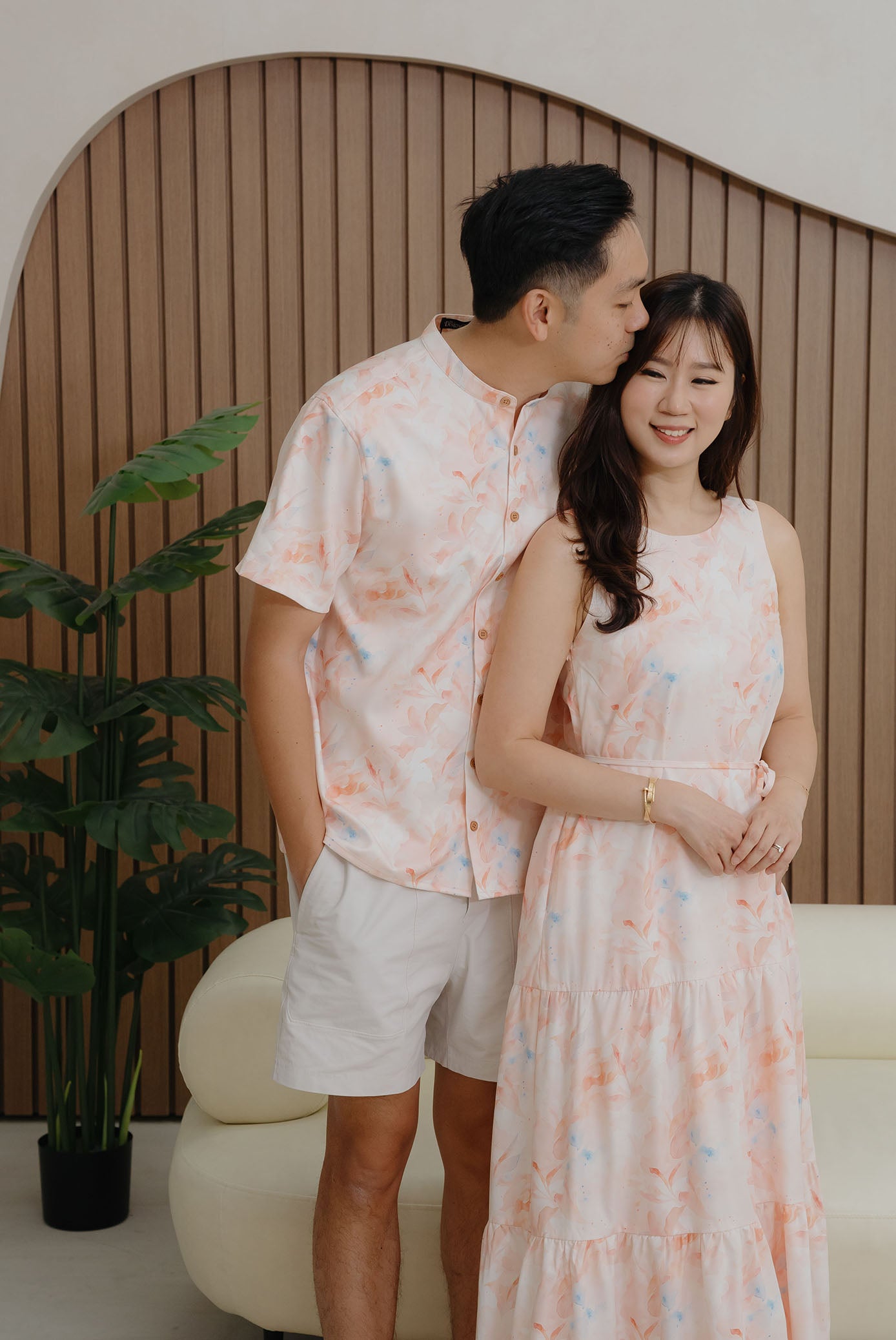 TDC Scottie Two Ways Tiered Maxi Dress In Orange Pale