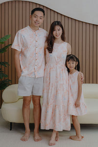 TDC Scottie Two Ways Tiered Maxi Dress In Orange Pale