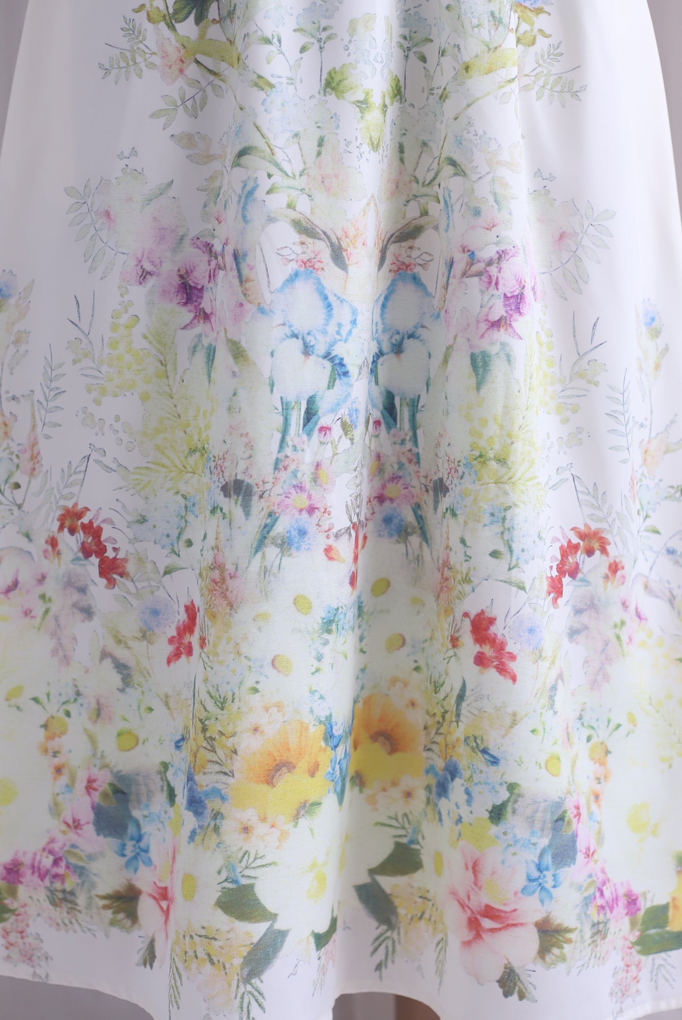 Tillie Placement Floral V Neck Midi Dress