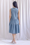 Willow Denim Tiered Dress In Light Wash