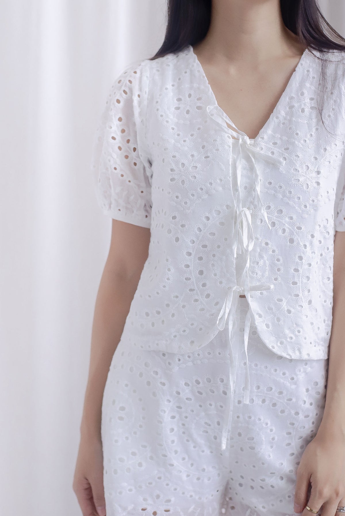 Willow Eyelet Ribbons Front Top