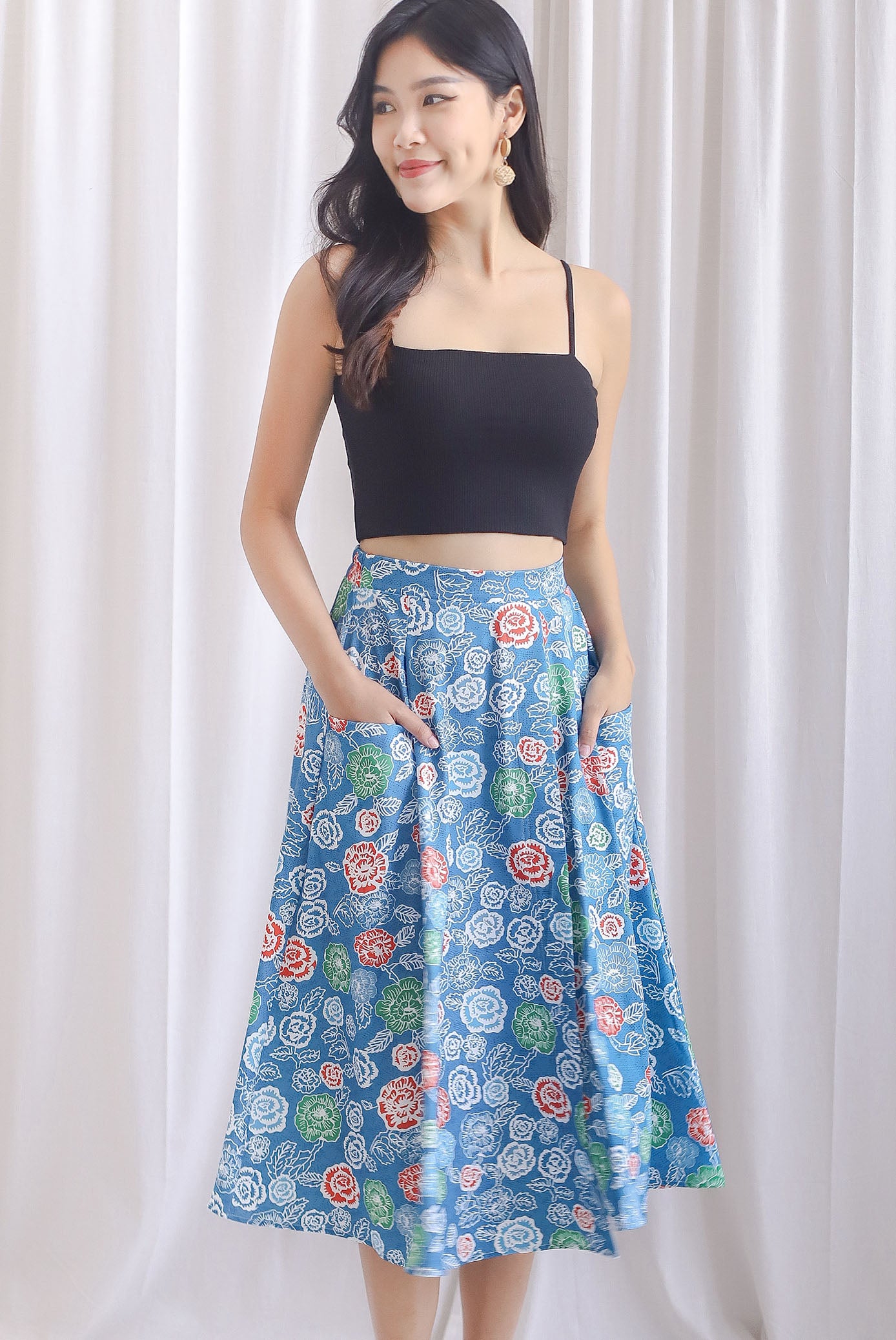 Floral skirt 2025 with pockets