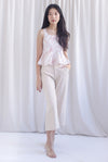 Zoey Porcelain Seam Peplum Top In Pink