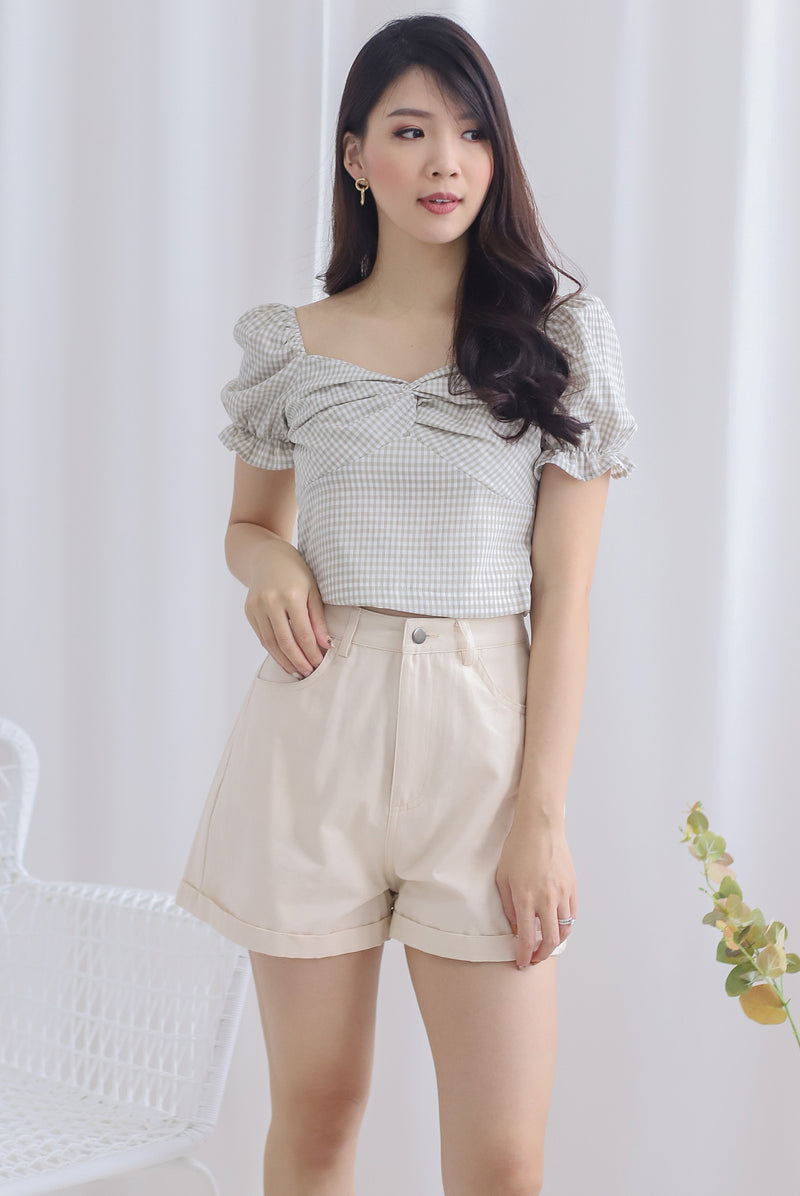 Owena Denim Shorts In Oats