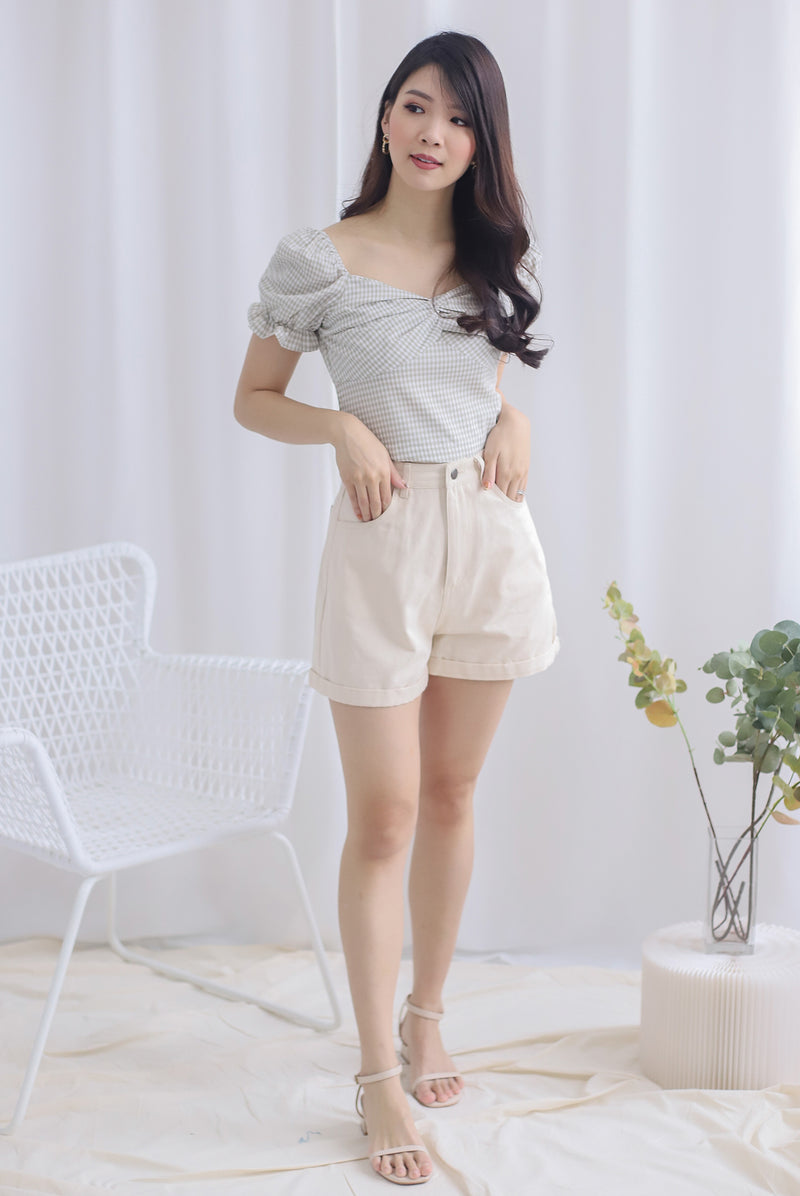 Owena Denim Shorts In Oats