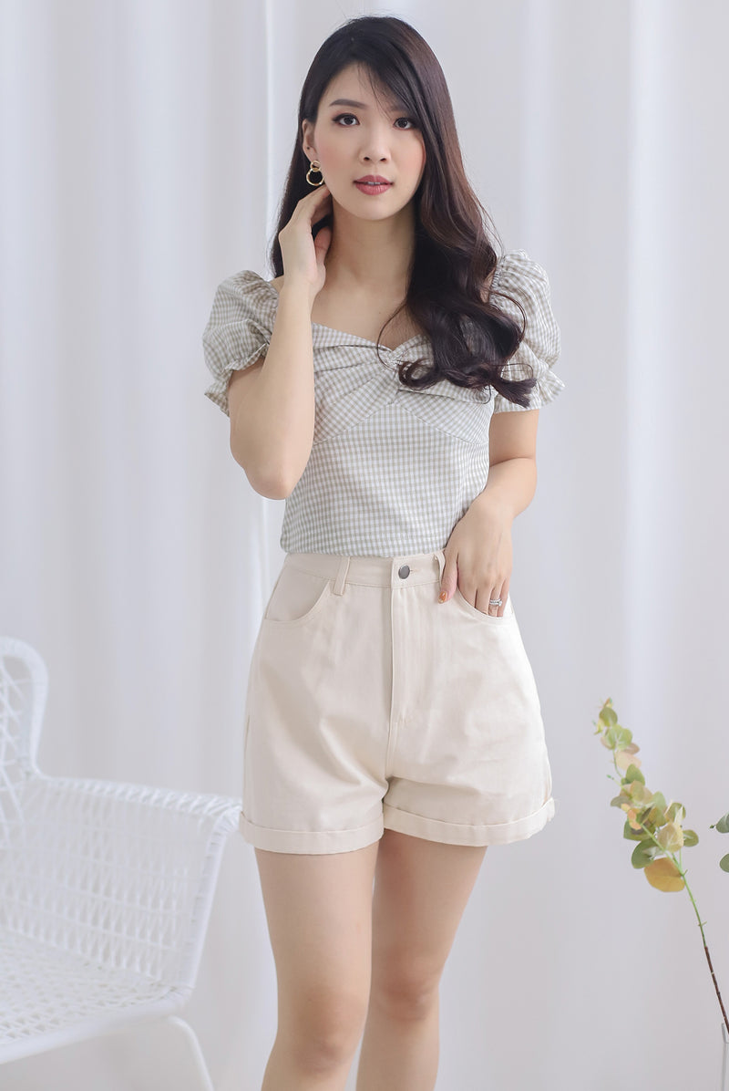 Owena Denim Shorts In Oats