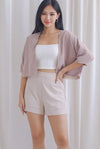 Cherilyn Crop Reversible Kimono In Nude/Etoupe