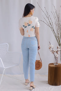 Clemencia Lemon Ruched Bustier Top In Orange