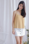Colie Two Ways Pleated Top In Yellow