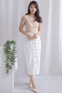 *Premium* Corey Sheer Sleeve Top In Ecru
