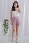 Darby Cuff Shorts In Blush