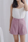 Darby Cuff Shorts In Blush