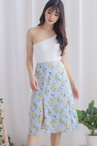 Eathelyn Ribbed Toga Top In White