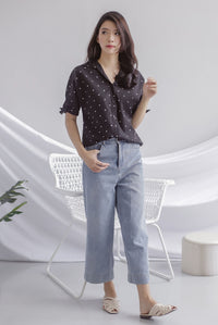 Batty Denim Culottes In Light Wash
