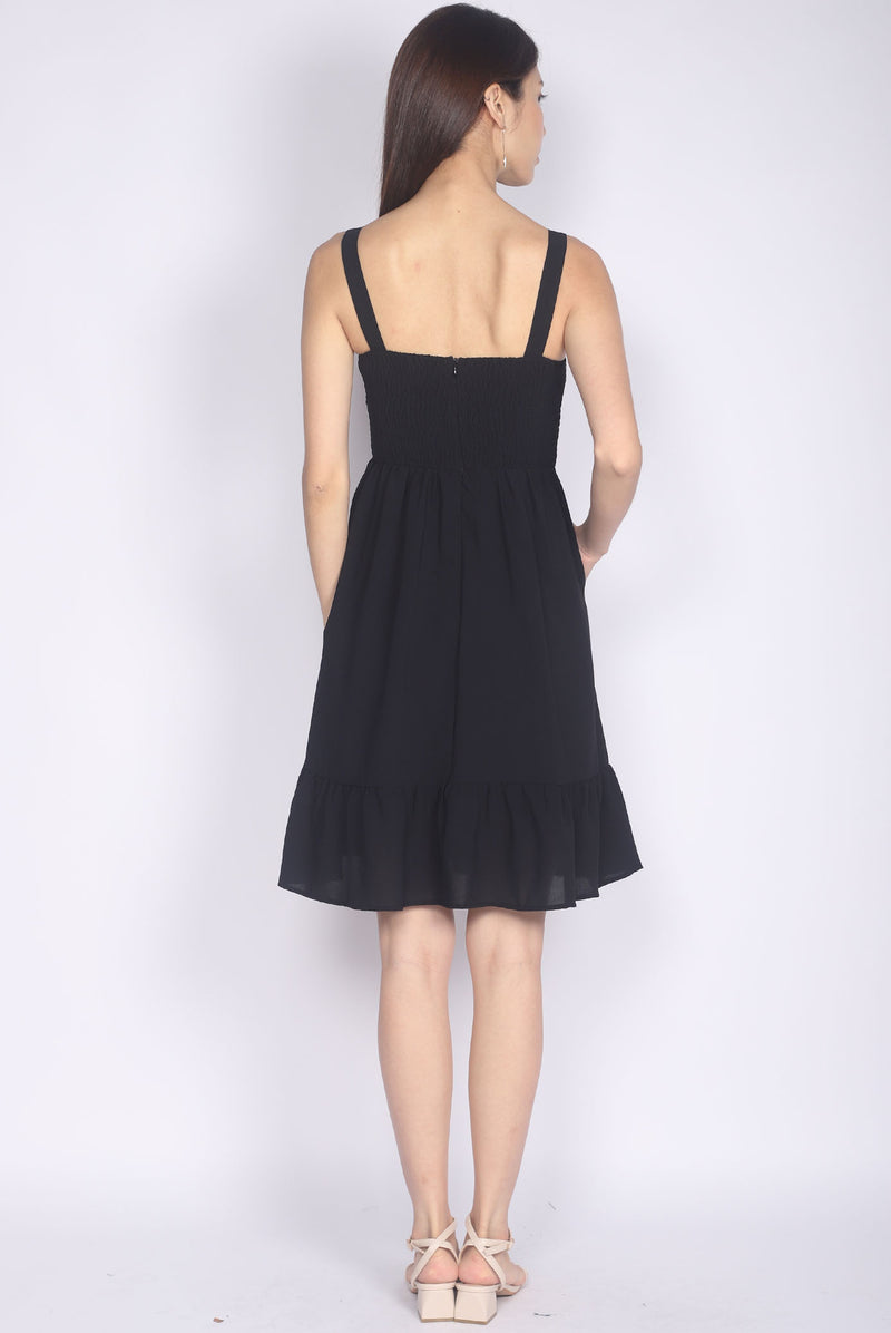 Evermore Bustier Dress In Black