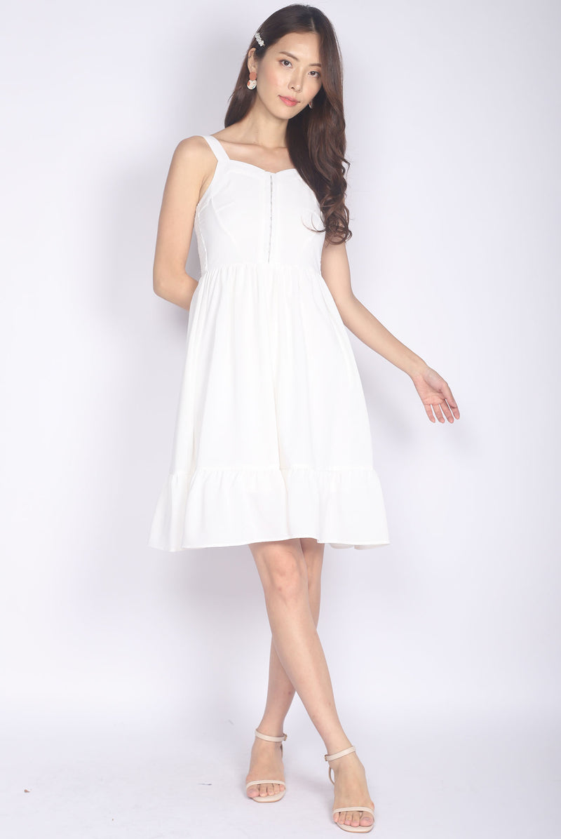 Evermore Bustier Dress In White
