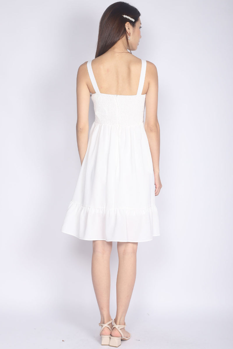 Evermore Bustier Dress In White